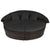 Outdoor Daybed and Coffee Table with Adjustable Height Feature in Black