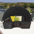 Outdoor Daybed and Coffee Table with Adjustable Height Feature in Black