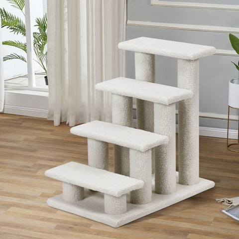 Carpeted 4-Step Easy Climb Ladder