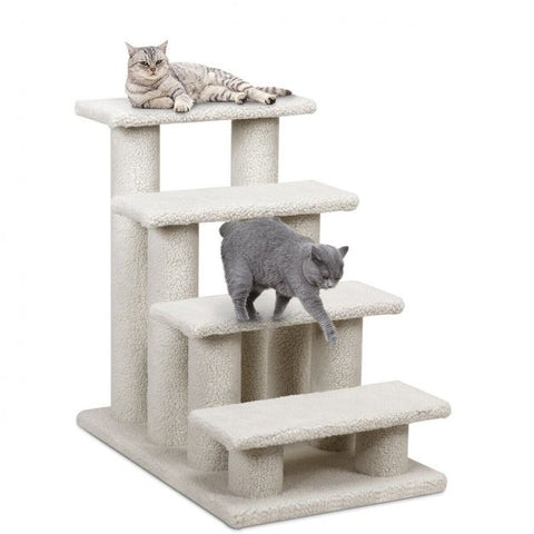 Carpeted 4-Step Easy Climb Ladder
