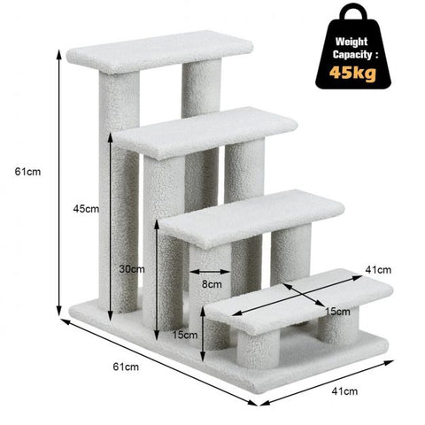 Carpeted 4-Step Easy Climb Ladder