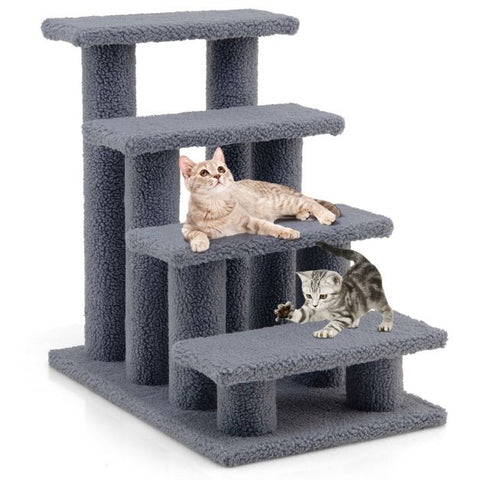Carpeted 4-Step Easy Climb Ladder