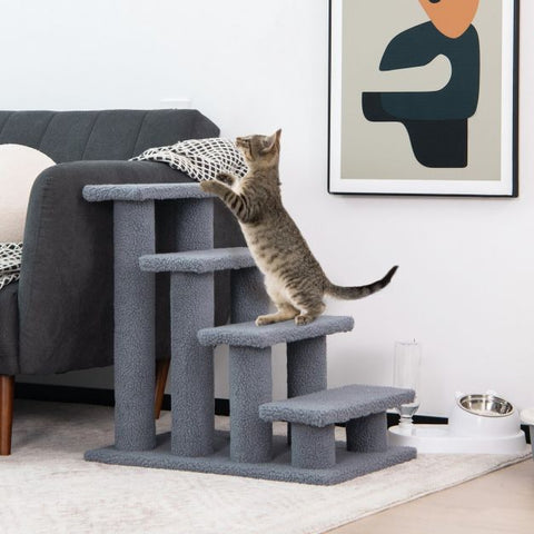 Carpeted 4-Step Easy Climb Ladder