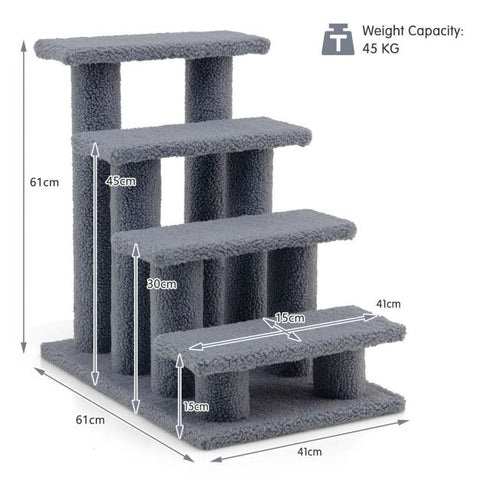 Carpeted 4-Step Easy Climb Ladder