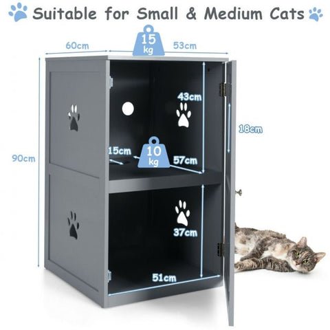 Two-Tier Design with Entry Hole and Enclosed Door