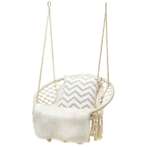 Fairy Hanging Swing Chair with Metal Rings