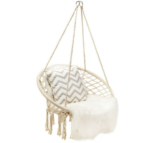 Fairy Hanging Swing Chair with Metal Rings