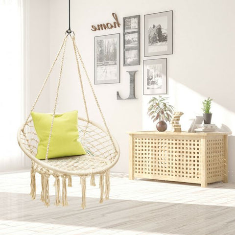 Fairy Hanging Swing Chair with Metal Rings