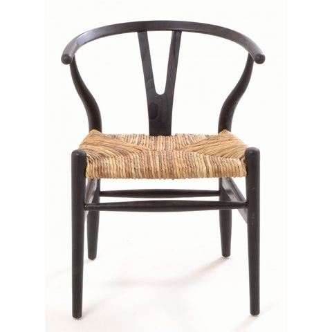 Handmade Wallington Chair with Sungkai Wood and Rush Seat