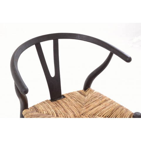 Handmade Wallington Chair with Sungkai Wood and Rush Seat