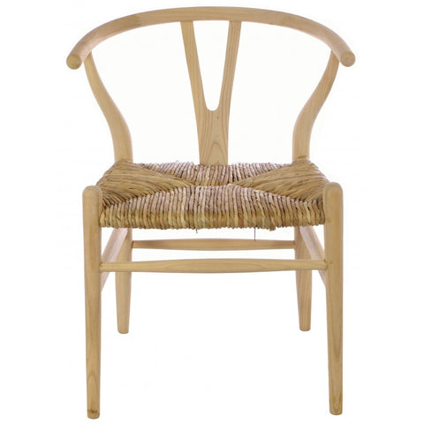 Handmade Wallington Chair with Sungkai Wood and Rush Seat