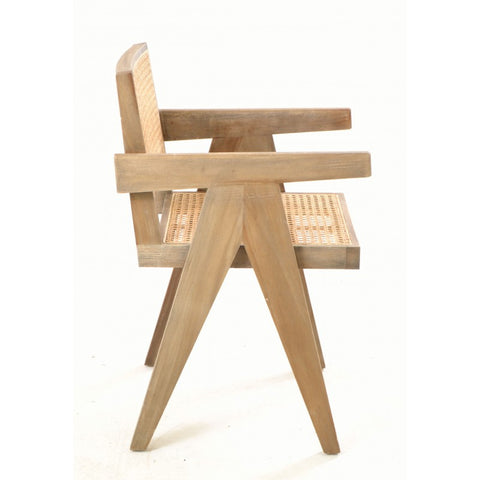 Handmade Square Indoor Wooden Rattan Chair