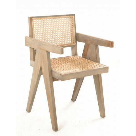 Handmade Square Indoor Wooden Rattan Chair