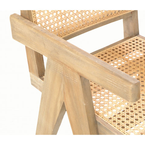 Handmade Square Indoor Wooden Rattan Chair